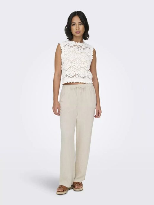 Pantalón ancho con goma y cordón Only Moonbean