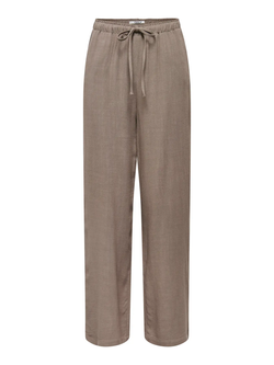 Pantalón ancho con goma y cordón Only Walnut