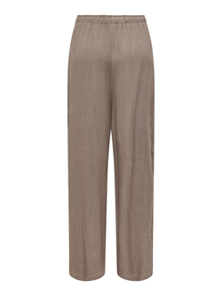 Pantalón ancho con goma y cordón Only Walnut