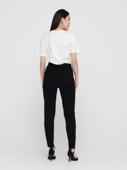 Pantaloni ampi con elastici e coulisse Solo nero