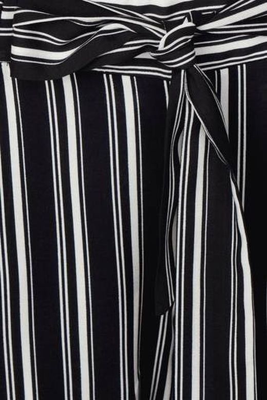 Pantalón ancho palazzo rayas verticales Street One Black