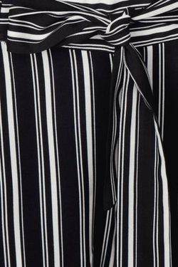 Pantalón ancho palazzo rayas verticales Street One Black