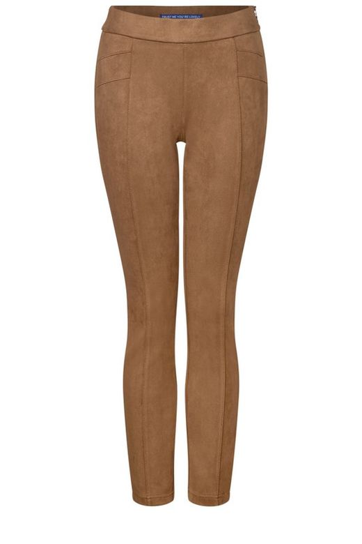 Street One Sanfte braune Wildlederimitat-Hose
