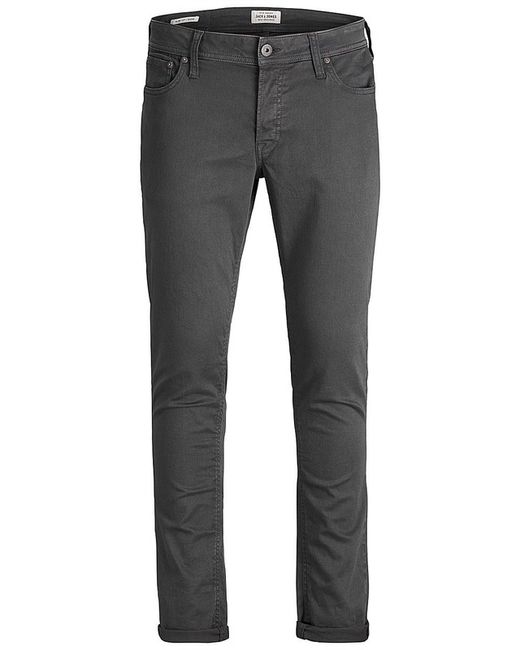 Basic Denim 5 Taschen elastisch Jack & Jones Dark Grey