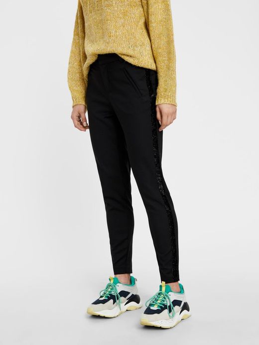 Basic elastic trousers with Vero Moda Black trim