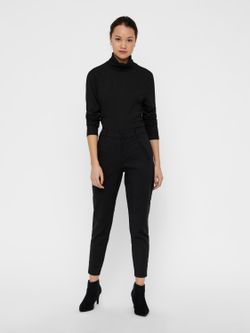 Basic elastic trousers with Vero Moda Black trim