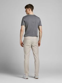 Pantalón básico elástico Jack & Jones White Pepper