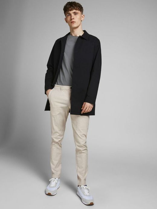 Pantalón básico elástico Jack & Jones White Pepper