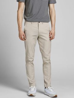 Pantalón básico elástico Jack & Jones White Pepper