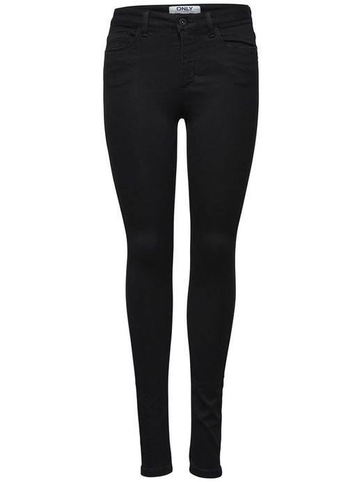 Basic elastic 5 pocket trousers Only Black