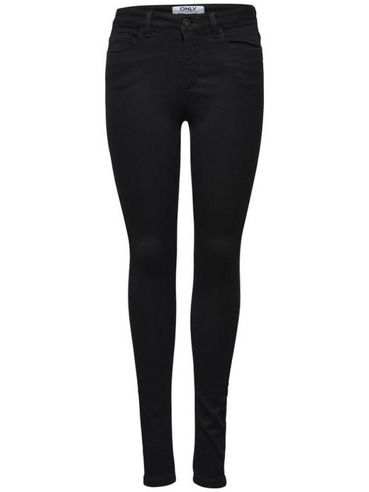 Basic elastic 5 pocket trousers Only Black