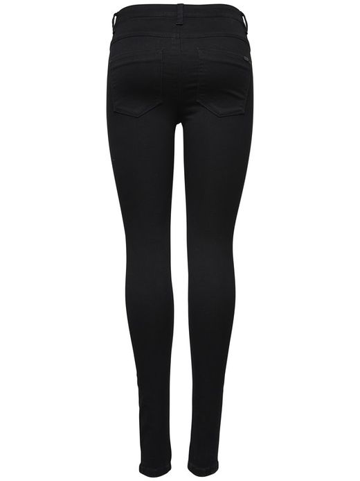 Basic elastische 5 Taschenhose Nur schwarz