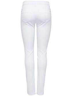 Basic elastische 5 Taschenhose Nur Weiß