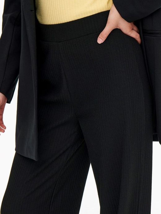 Pantalón canalé ancho Only Black