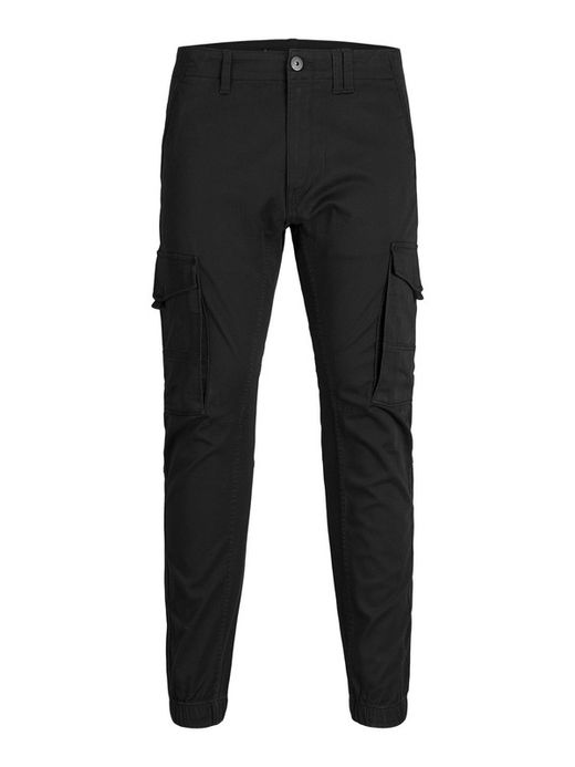 Pantalón cargo algodón con bolsillos Jack & Jones Black