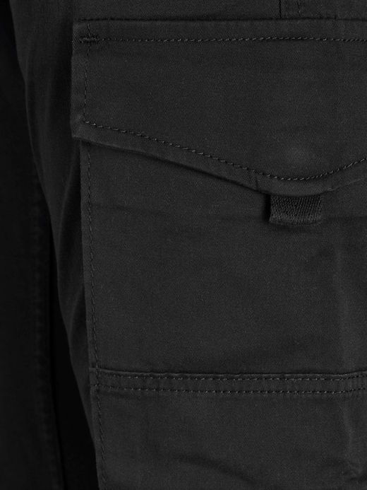 Pantalón cargo algodón con bolsillos Jack & Jones Black