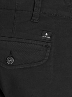 Pantalón cargo algodón con bolsillos Jack & Jones Black