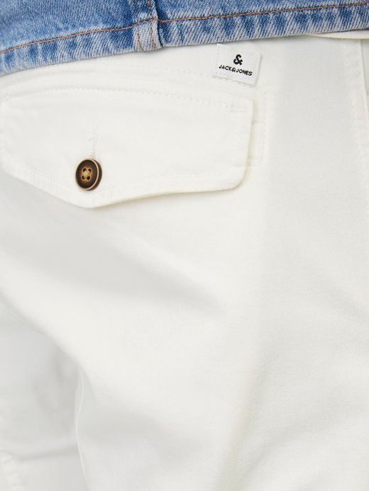 Pantalón cargo algodón con bolsillos Jack & Jones Cloud Dancer