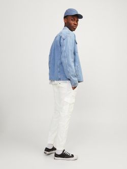 Pantalón cargo algodón con bolsillos Jack & Jones Cloud Dancer