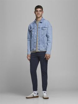 Pantalón cargo algodón con bolsillos Jack & Jones Navy