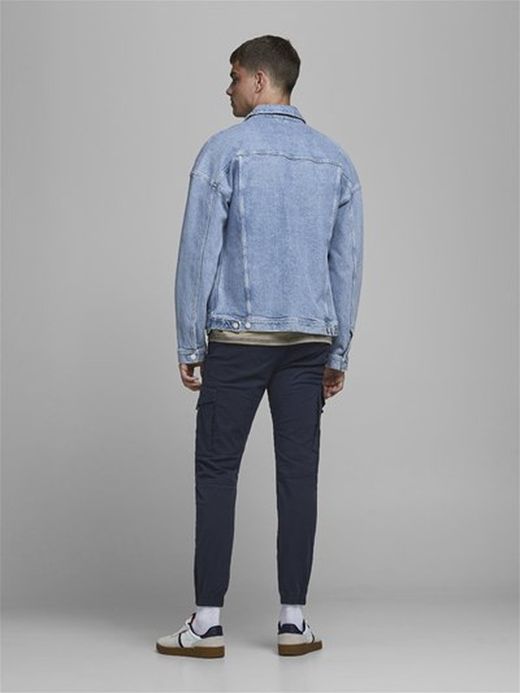 Pantalón cargo algodón con bolsillos Jack & Jones Navy