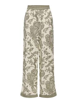 Pantalón con estampado cachemir monocolor Only Ivy Green