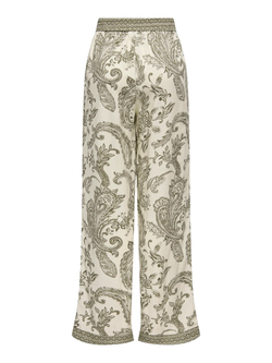Pantalón con estampado cachemir monocolor Only Ivy Green