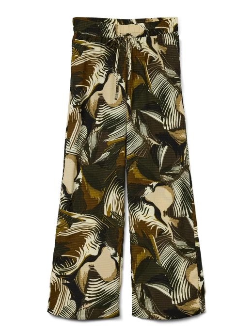 Pantalón con estampado tropical multicolor Vero Moda Mermaid