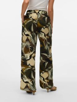 Pantalón con estampado tropical multicolor Vero Moda Mermaid