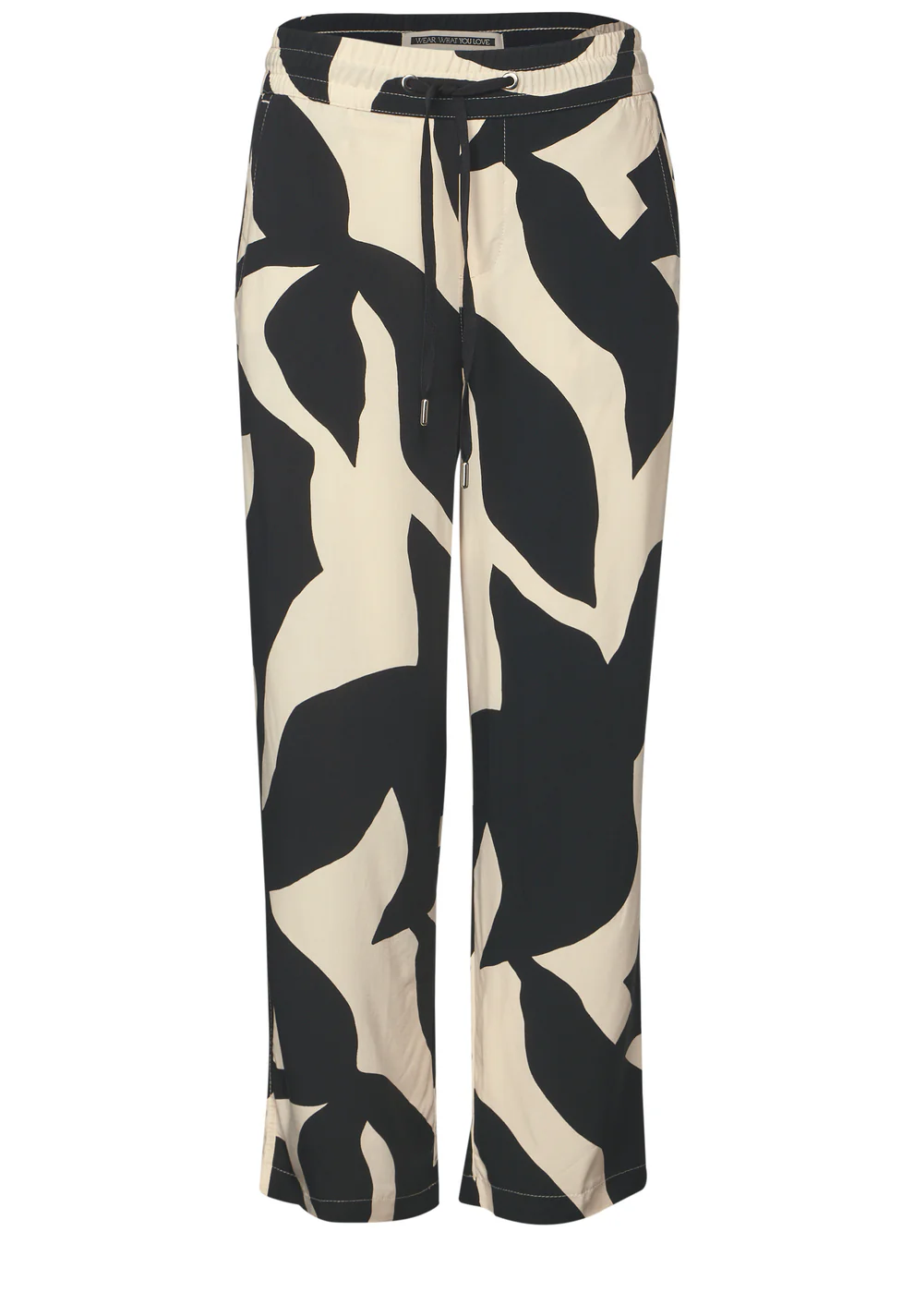 Pantalón con goma 7/8 estampado abstracto Street One Black 32