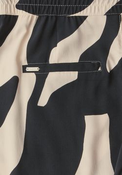 Pantalón con goma 7/8 estampado abstracto Street One Black