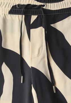 Pantalón con goma 7/8 estampado abstracto Street One Black