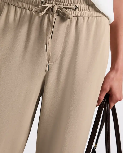 Pantalón con goma 7/8 Street One Beige