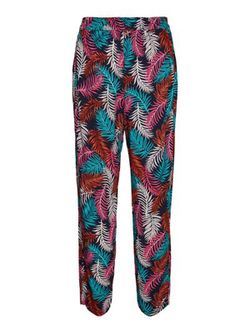 Pantalón con goma estampado hojas palmera Vero Moda Navy Blazer