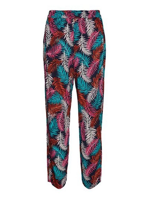 Pantalón con goma estampado hojas palmera Vero Moda Navy Blazer