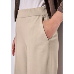 Pantalón con goma HW con diagonal Street One Beige