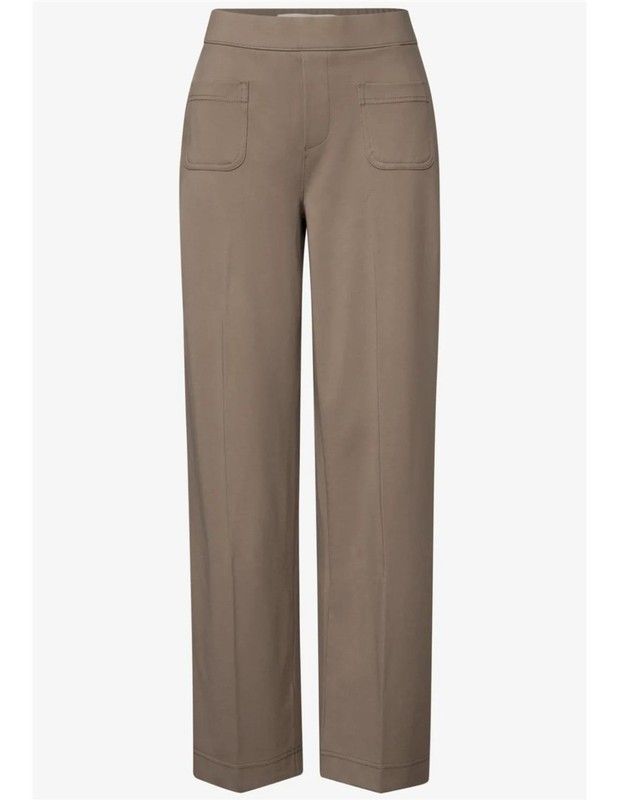 Pantalón con goma y bolsillos 70's Street One Mocha Bisque 32