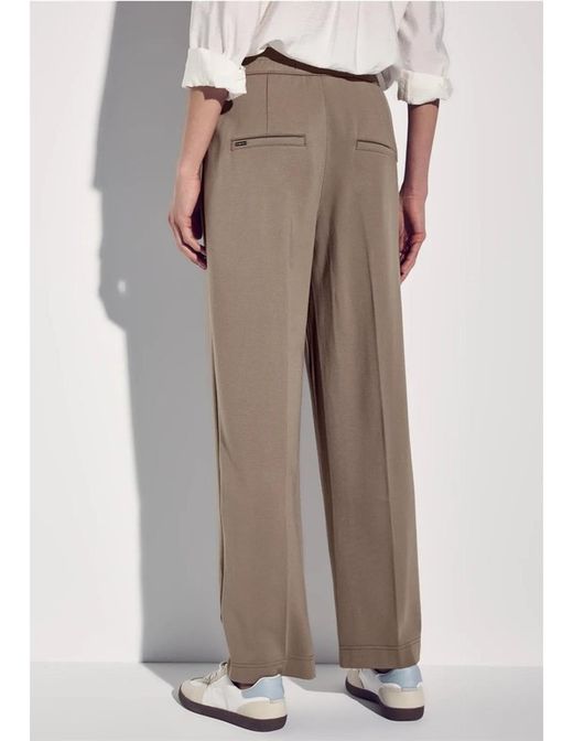 Pantalón con goma y bolsillos 70's Street One Mocha Bisque