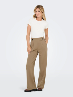 Pantalón con goma y botones Jdy Sepia Tint