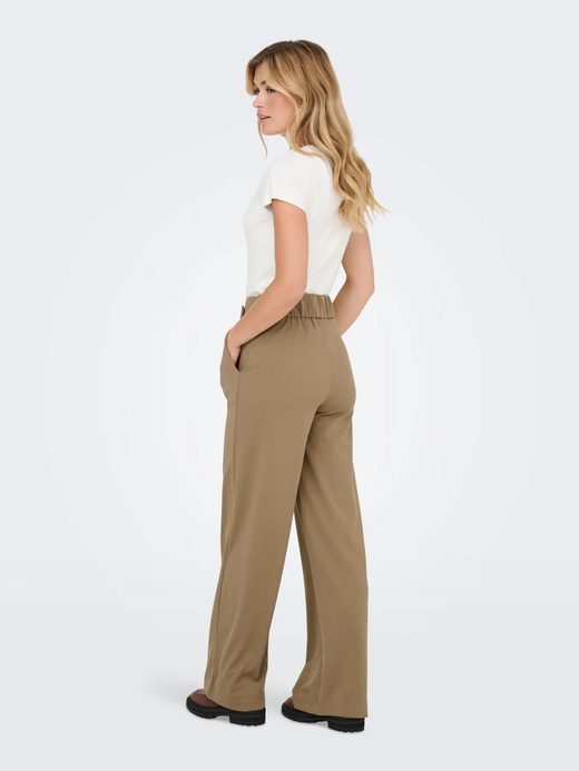 Pantalón con goma y botones Jdy Sepia Tint