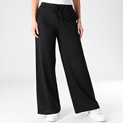 Pantalón con goma y cordón ancho Only Black