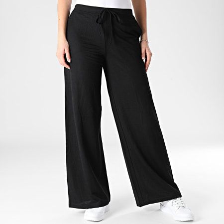Pantalón con goma y cordón ancho Only Black