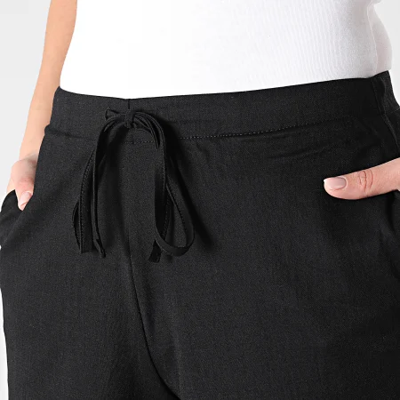 Pantalón con goma y cordón ancho Only Black