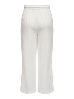 Pantalón con goma y cordón ancho Only Cloud Dancer