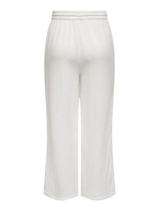 Pantalón con goma y cordón ancho Only Cloud Dancer