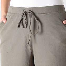 Pantalón con goma y cordón ancho Only Olive Night