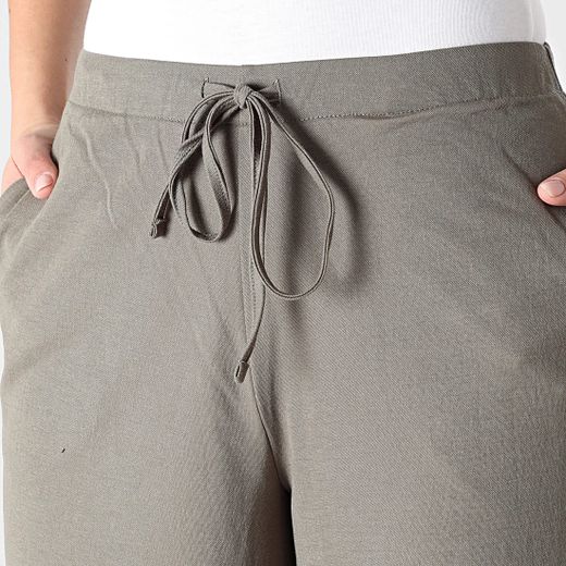 Pantalón con goma y cordón ancho Only Olive Night