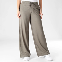 Pantalón con goma y cordón ancho Only Olive Night