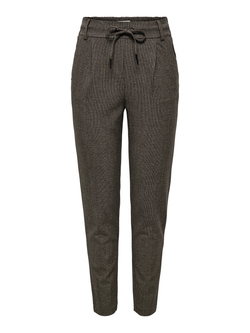 Pantalón con goma y cordón con microcuadro Only Black