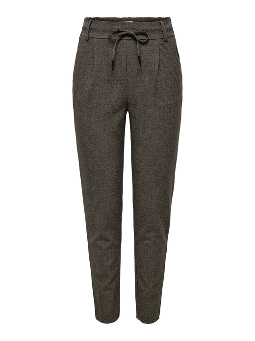 Pantalón con goma y cordón con microcuadro Only Black